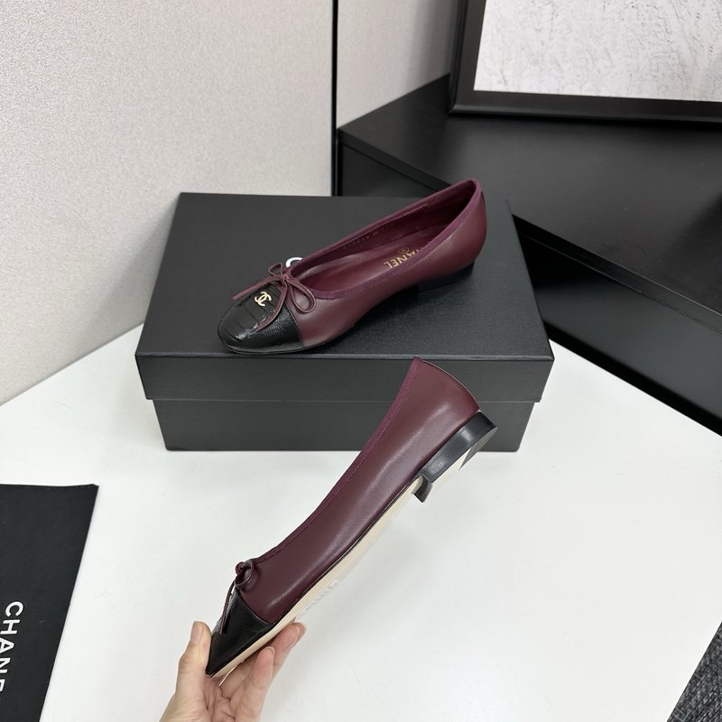 클래식 투톤 슬링백 발레리나 슈즈 001-171567