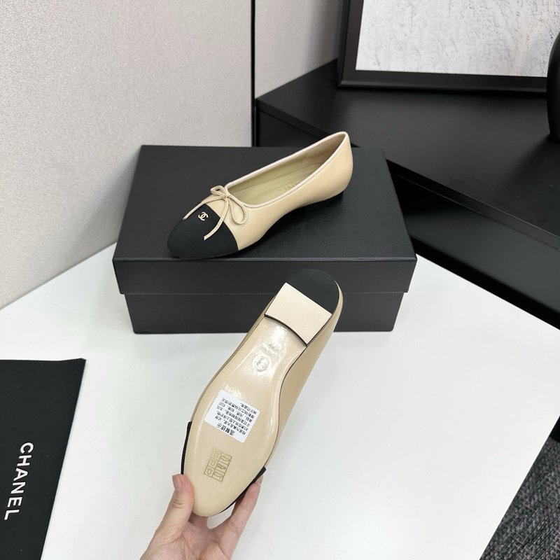 클래식 투톤 슬링백 발레리나 슈즈 001-171569