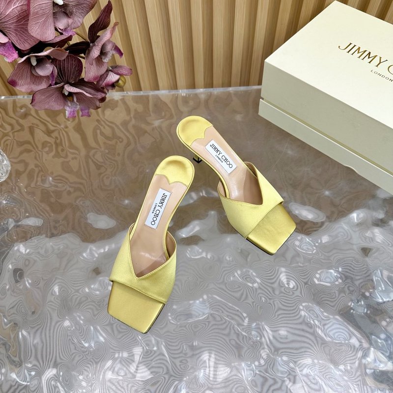 지미추 실크 뾰족코 하이힐 샌들 001-171676