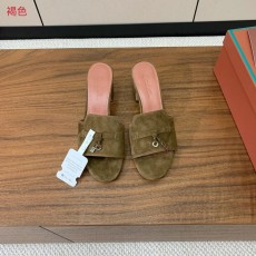 로로피아나 양가죽 미들힐 샌들 001-172099