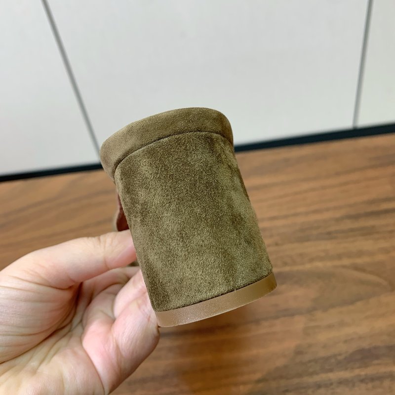 로로피아나 양가죽 미들힐 샌들 001-172099
