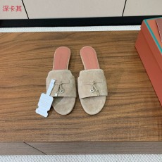 스웨이드 플랫 슬리퍼 가죽 아웃솔 001-172113