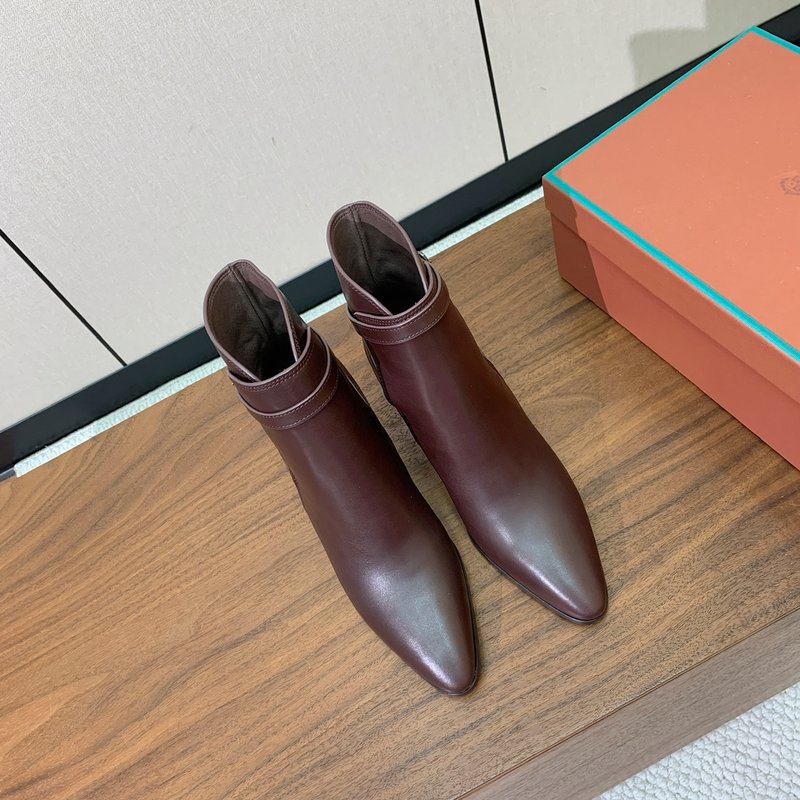 로로피아나 카프스킨 하이힐 앵클부츠 001-172215