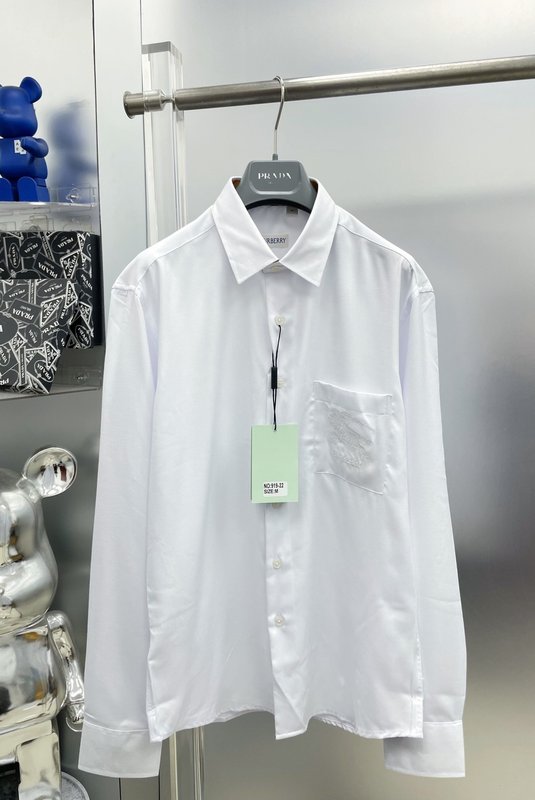 버버리 심플 엠블로더리 롱슬리브 셔츠 001-172938
