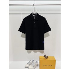 버버리 자수 블루 나이트 로고 심플 캐주얼 폴로 셔츠 001-173102