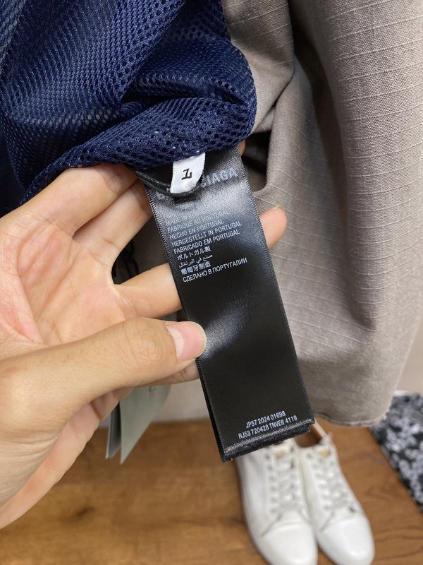 발렌시아가 워싱 디스트레스 패치워크 셔츠 001-173297