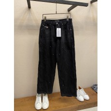 발렌시아가 워싱 빈티지 홀 스트레이트 핏 데님 팬츠 001-173347
