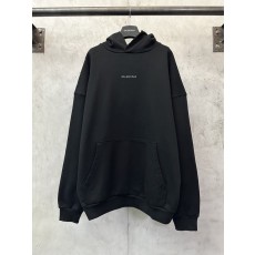 발렌시아가 전면 후면 라인스톤 후드 티셔츠 001-173352