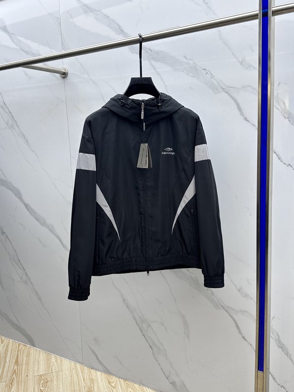 발렌시아가 로고 컬러 블록 지퍼 자켓 001-173361