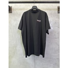 발렌시아가 클래식 콜라 웨이브 로고 자수 반팔 티셔츠 001-173368