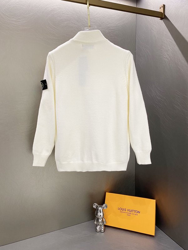 스톤아일랜드 면모 혼방 니트 지퍼 카디건 001-173452