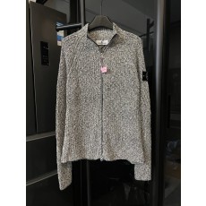 스톤 아일랜드 산호색 스플라이스 니트 카디건 001-173455