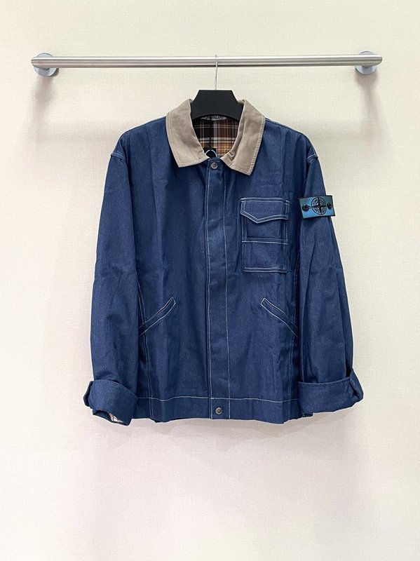 스톤아일랜드 데님 변색 배지 자켓 아우터 001-173464