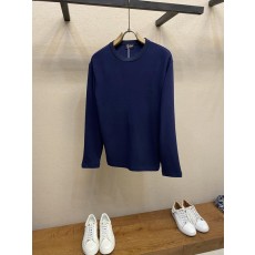 제냐 남성 미야비 울 혼방 라운드넥 긴팔 티셔츠 001-173771