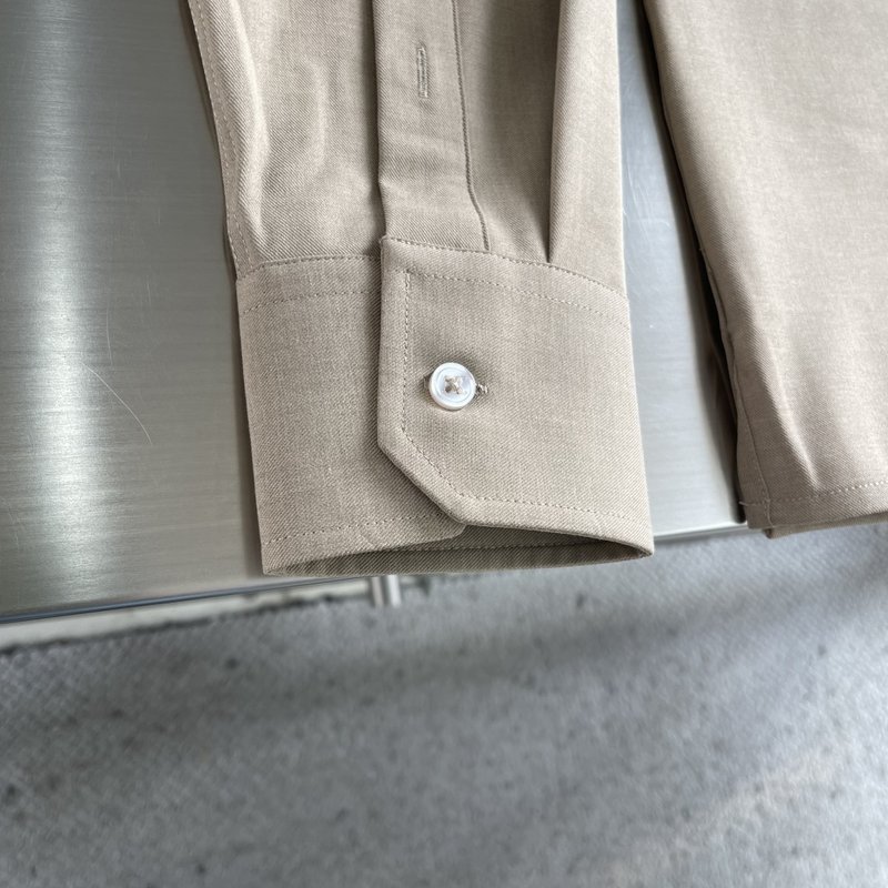Kiton 남성 텐셀 코튼 라펠 긴팔 셔츠 001-173848