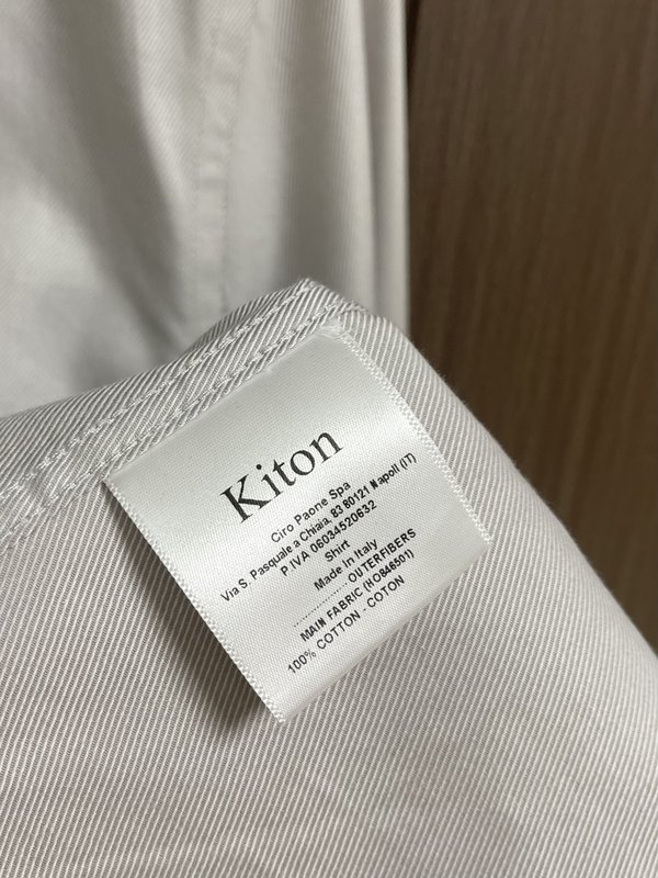 Kiton早春新상품 긴팔 자카드 셔츠 001-173855