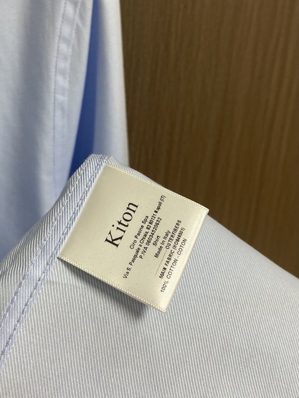 Kiton早春新상품 긴팔 자카드 셔츠 001-173857
