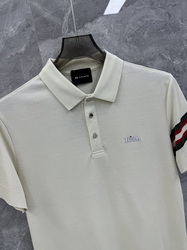 Kiton 남성 비즈니스 니트 폴로 셔츠 001-173901