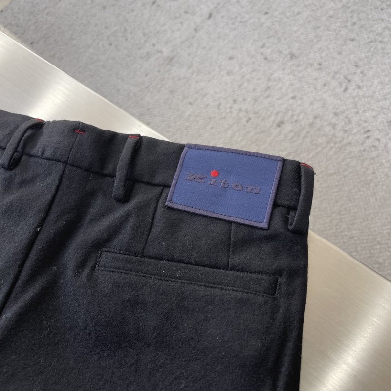 Kiton 남성 울 혼방 비즈니스 정장 바지 001-173941