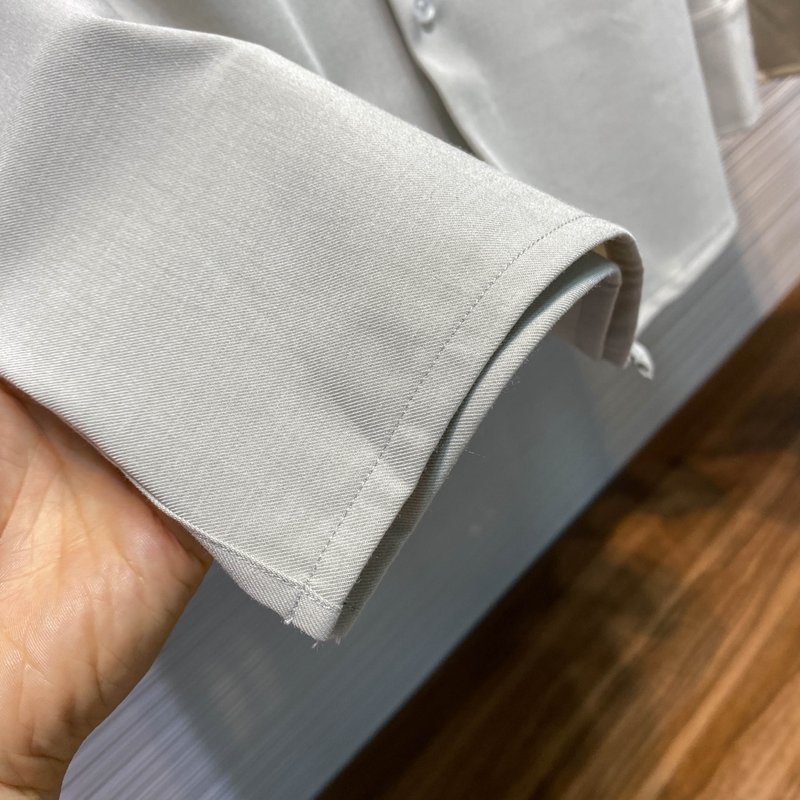 Kiton 남성 텐셀 코튼 라펠 긴팔 셔츠 001-173952