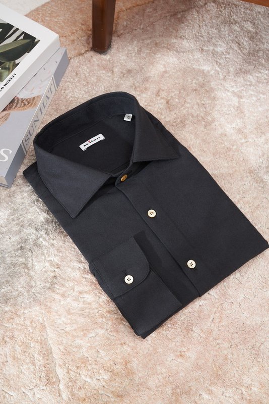 Kiton 남성 두꺼운 벨벳 셔츠 001-173956
