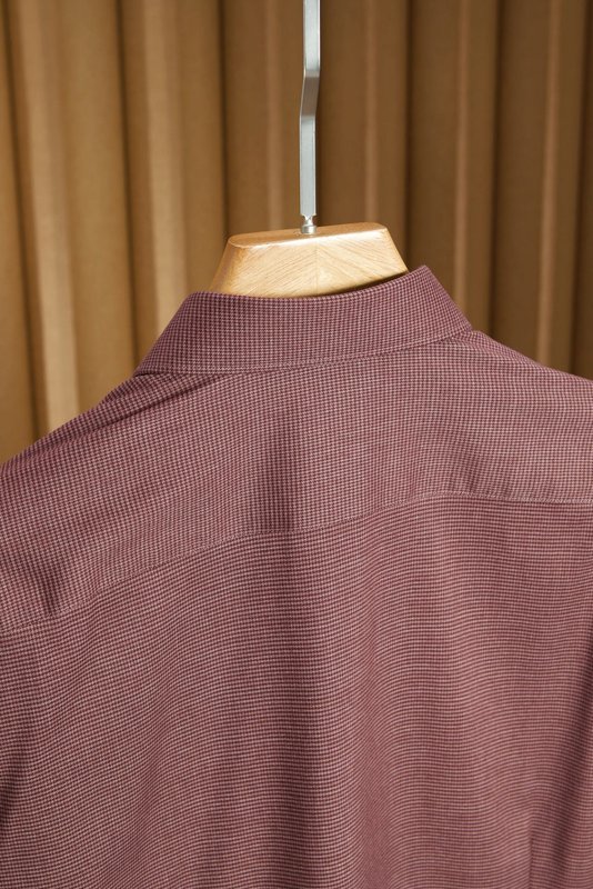 Kiton 남성 울 천조끼 패턴 긴팔 셔츠 001-173958