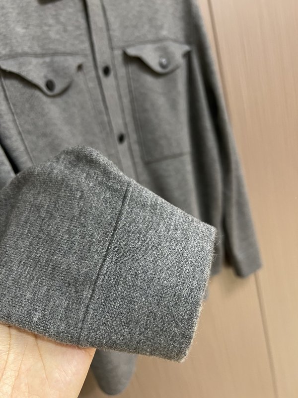 Kiton 가을 겨울 울 플립 칼라 재킷 아우터 001-173987