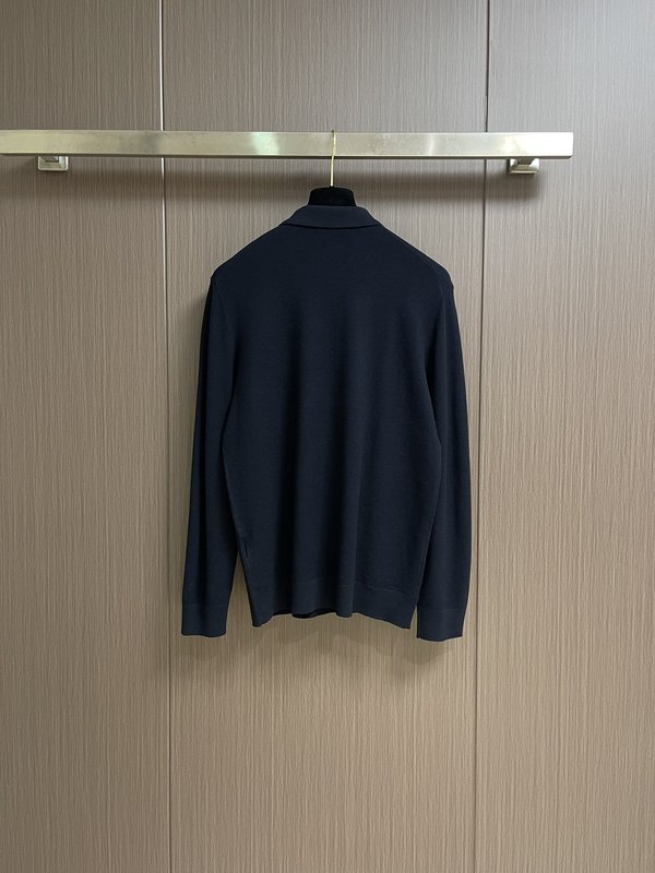 Kiton 3 버튼 라펠 니트 긴팔 스웨터 001-174007