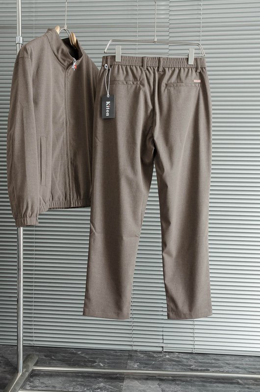 Kiton 남성 캐주얼 스포츠 세트 재킷 및 바지 001-174015