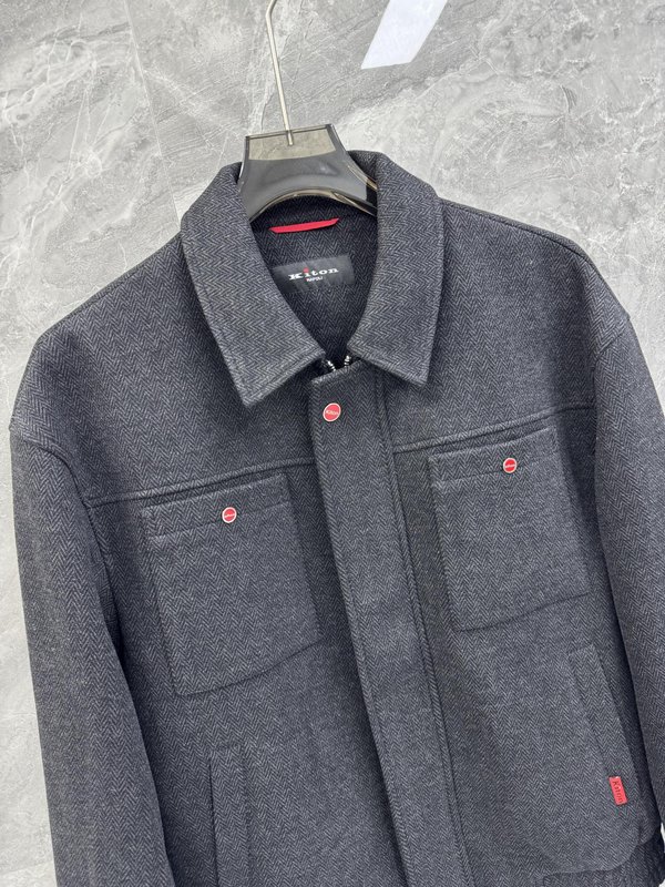 Kiton 프리미엄 울 블레이저 재킷 001-174043