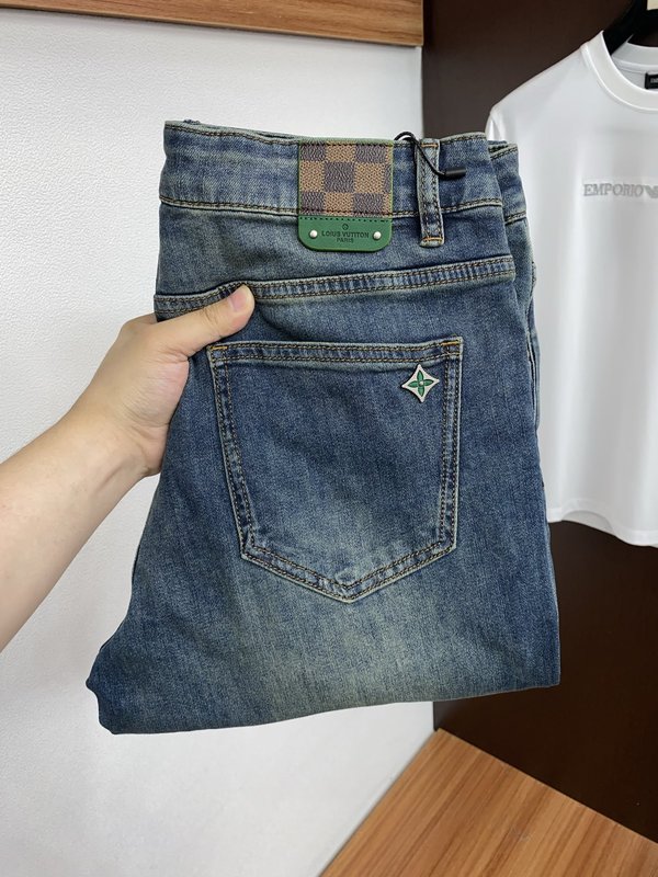 루이비통 남성용 고탄력 수입 데님 팬츠 001-174149