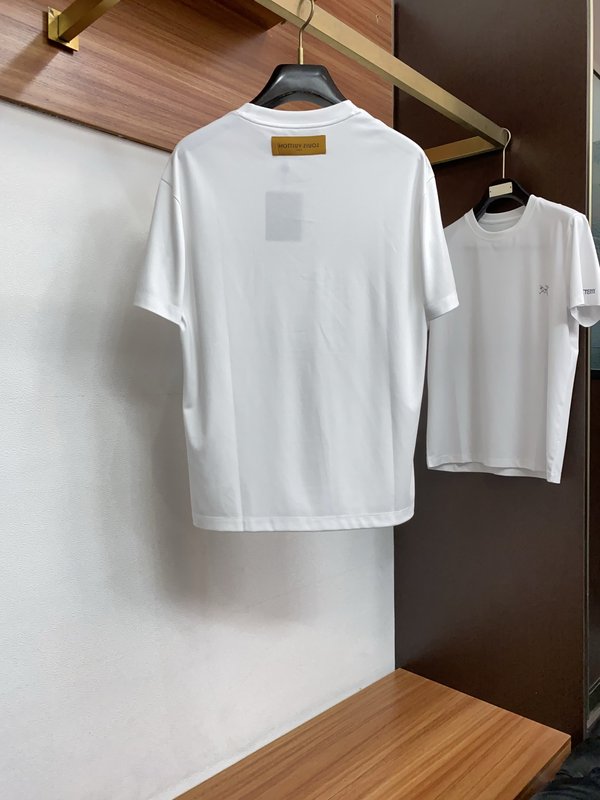 루이비통 남성 머서라이즈드 코튼 반팔 티셔츠 001-174211
