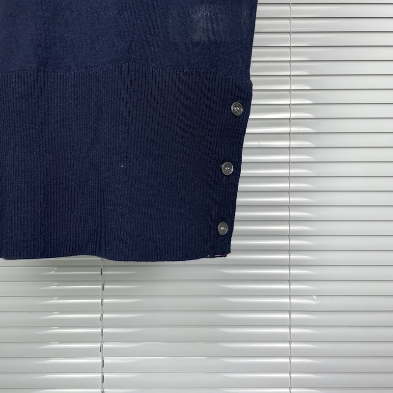 톰브라운 메리노 울 라운드 넥 반팔 001-175015