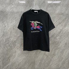 버버리 자수 레터 커플 반팔 티셔츠 001-175096