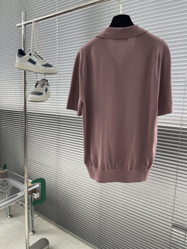 로로피아나 남성 면 실크 폴로 셔츠 001-175221