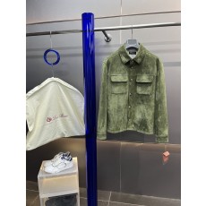 로로피아나 남성 플립칼라 스웨이드 가죽 자켓 001-175354