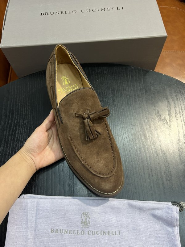 브루넬로 쿠치넬리 메니즈 매트 가죽 로퍼 001-175403