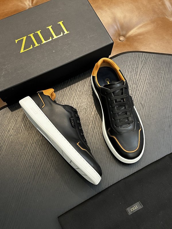 Zilli 이탈리아 남성 수제 송아지 가죽 구두 001-175756