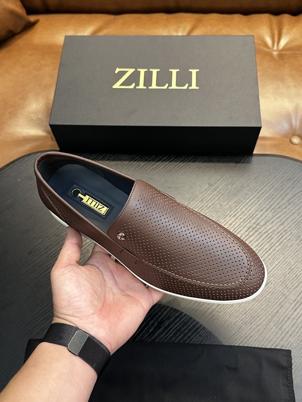 Zilli 이탈리아 남성 수제 송아지 가죽 구두 001-175796