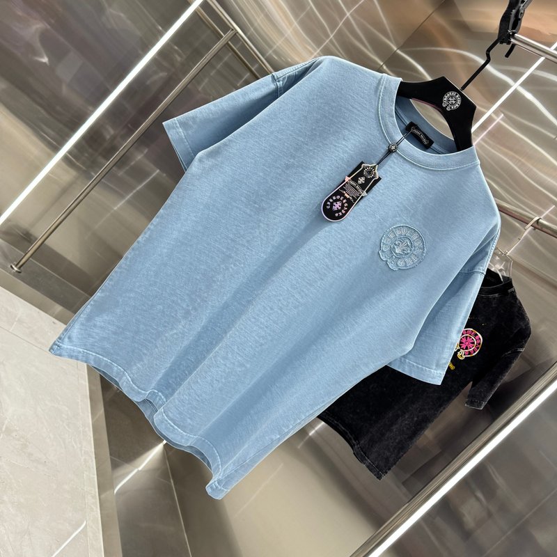 크롬하츠 2026春夏 패치 자수 반팔 티셔츠 001-175985