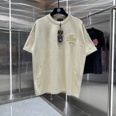 크롬하츠 2026 춘하 중공 워싱 자수 반팔 티셔츠 001-175988
