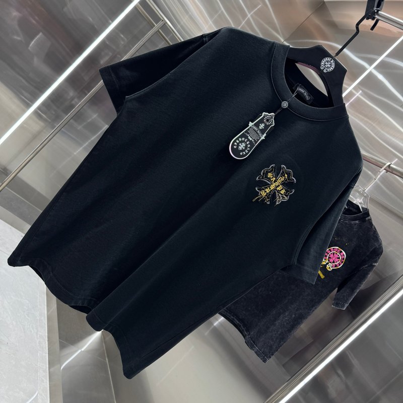 크롬하츠 춘하 신작 중공 자수 반팔 티셔츠 001-175989