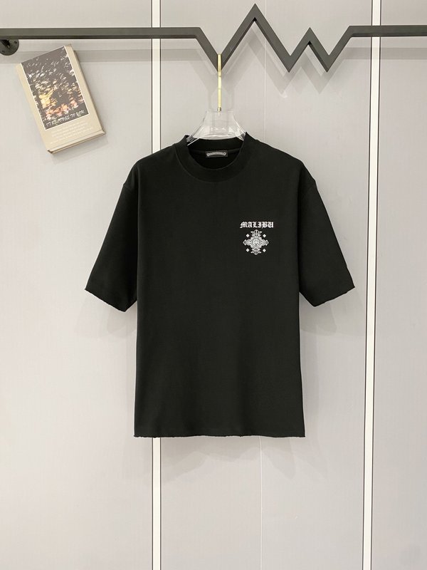 크롬하츠 2026 봄 뉴 컬렉션 중량감 순면 반팔 티셔 001-175995