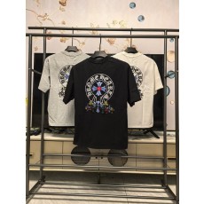 크롬하츠 십자가 패치 자수 여름 반팔 티셔츠 001-176032