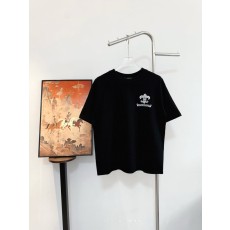 크롬하츠 크라운 크로스 자수 면 반팔 티셔츠 001-176043