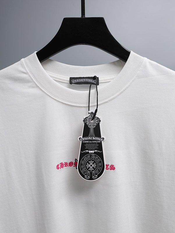 크롬하츠 2026春夏 순면 자수 반팔 티셔츠 001-176048