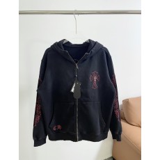 크롬하츠 암부 자수 패치 지퍼 후드티 001-176052