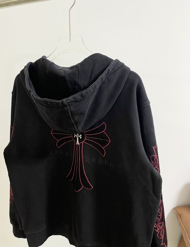 크롬하츠 암부 자수 패치 지퍼 후드티 001-176052