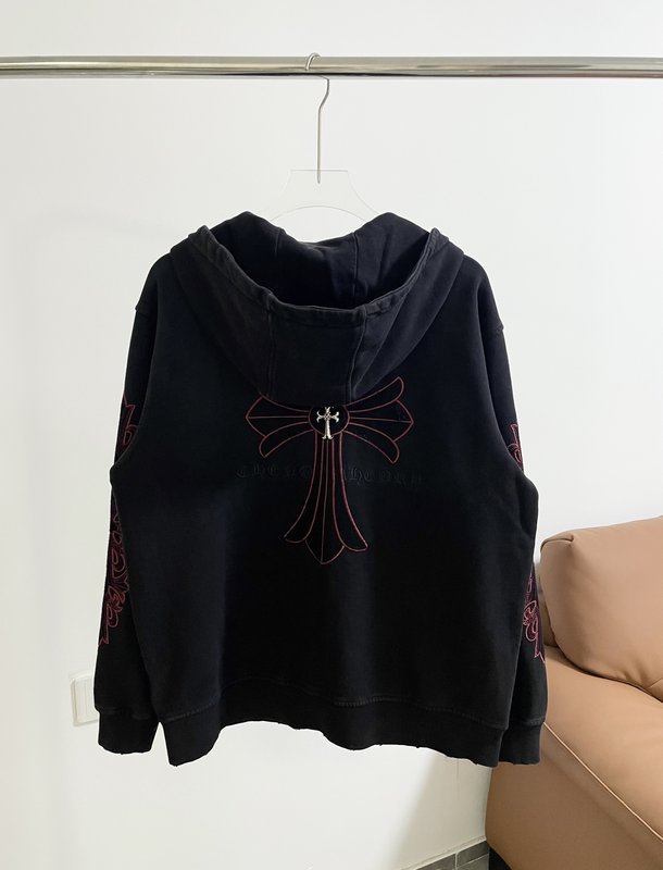 크롬하츠 암부 자수 패치 지퍼 후드티 001-176052