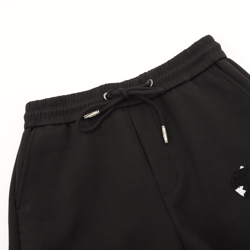 크롬하츠 블랙 패치 자수 쇼츠 001-176066